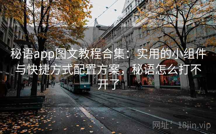 秘语app图文教程合集：实用的小组件与快捷方式配置方案，秘语怎么打不开了