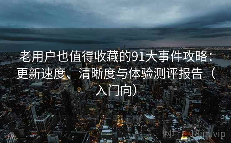 老用户也值得收藏的91大事件攻略：更新速度、清晰度与体验测评报告（入门向）