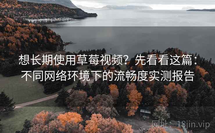 想长期使用草莓视频？先看看这篇：不同网络环境下的流畅度实测报告