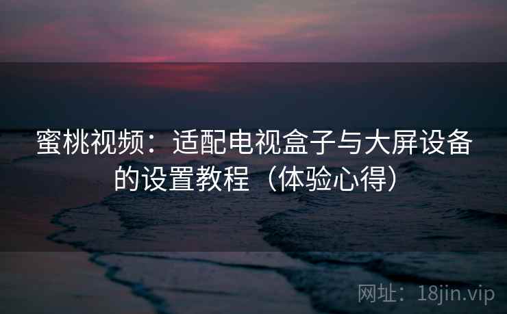 蜜桃视频：适配电视盒子与大屏设备的设置教程（体验心得）