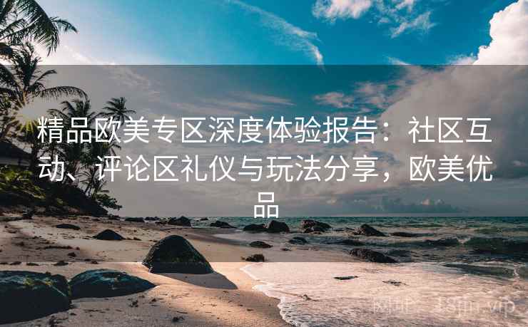 精品欧美专区深度体验报告：社区互动、评论区礼仪与玩法分享，欧美优品