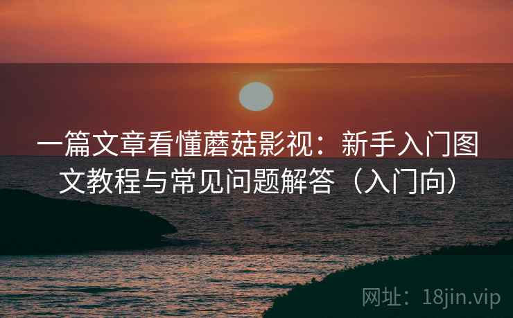 一篇文章看懂蘑菇影视：新手入门图文教程与常见问题解答（入门向）