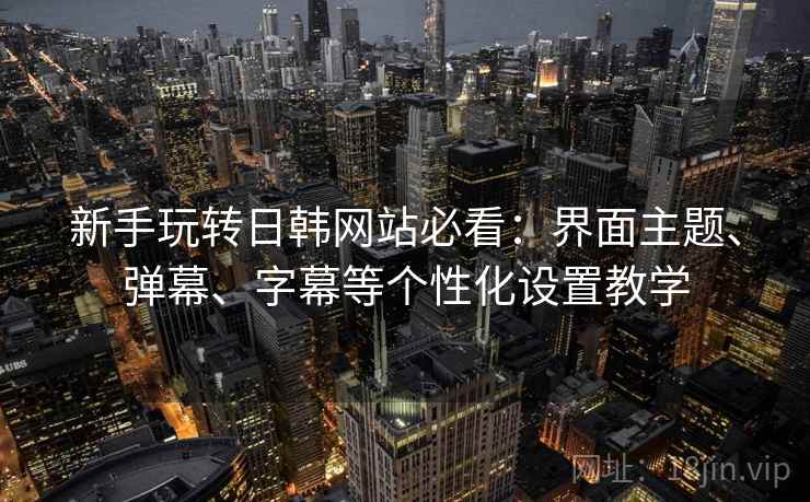 新手玩转日韩网站必看：界面主题、弹幕、字幕等个性化设置教学