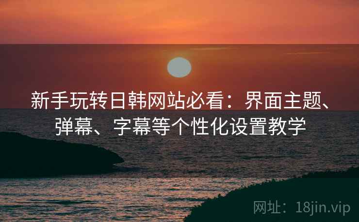 新手玩转日韩网站必看：界面主题、弹幕、字幕等个性化设置教学